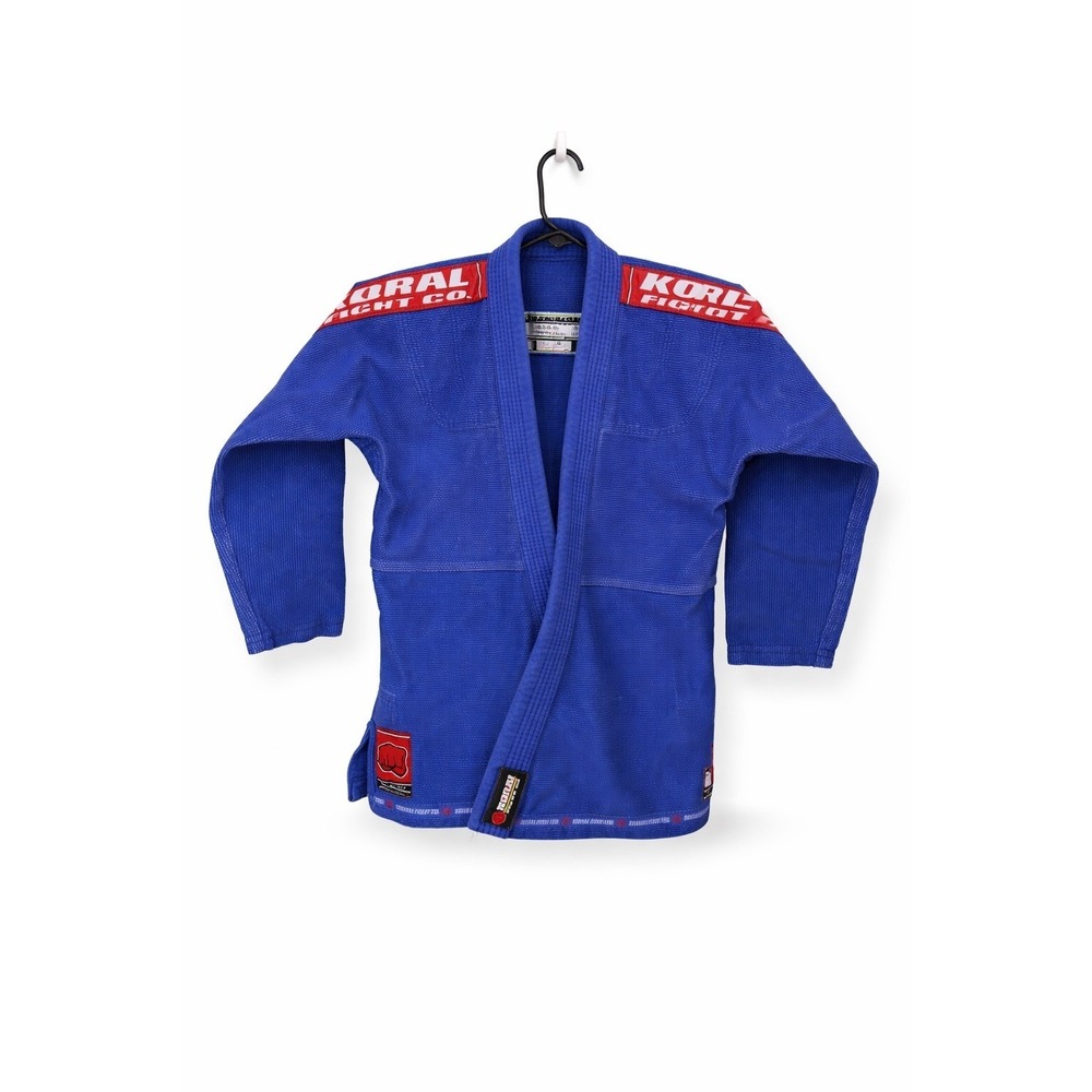 Koral‎ Fight Co Classic BJJ Gi Jacket Blue Size A0 Brazilian Jiu Jitsu Kimono